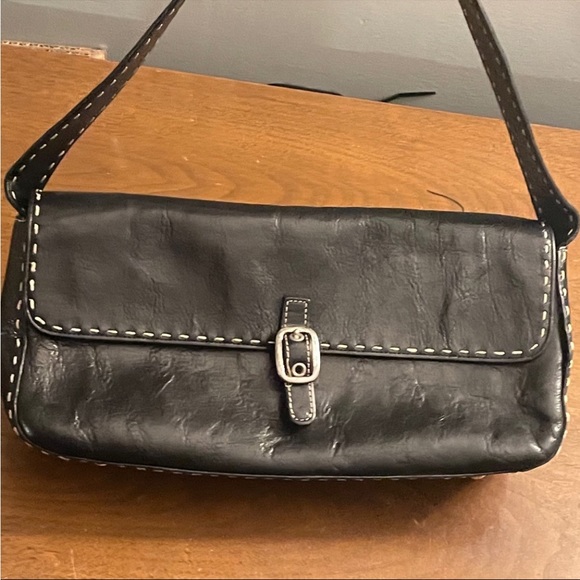 Black Leather Satchel by El Portal - Great Used Condition! - Picture 2 of 11